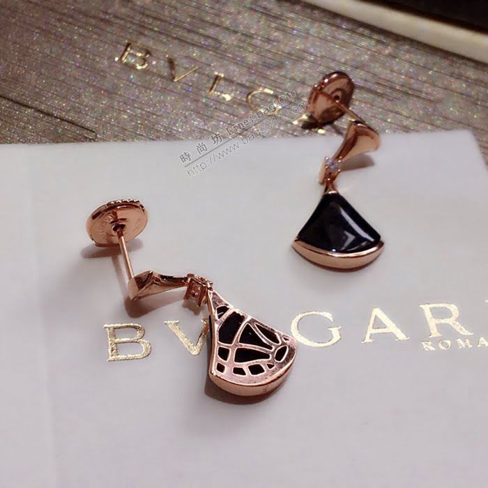 Bvlgari飾品 寶格麗扇形裙子耳釘 s925純銀寶格麗diva系列耳環  zgbq3039